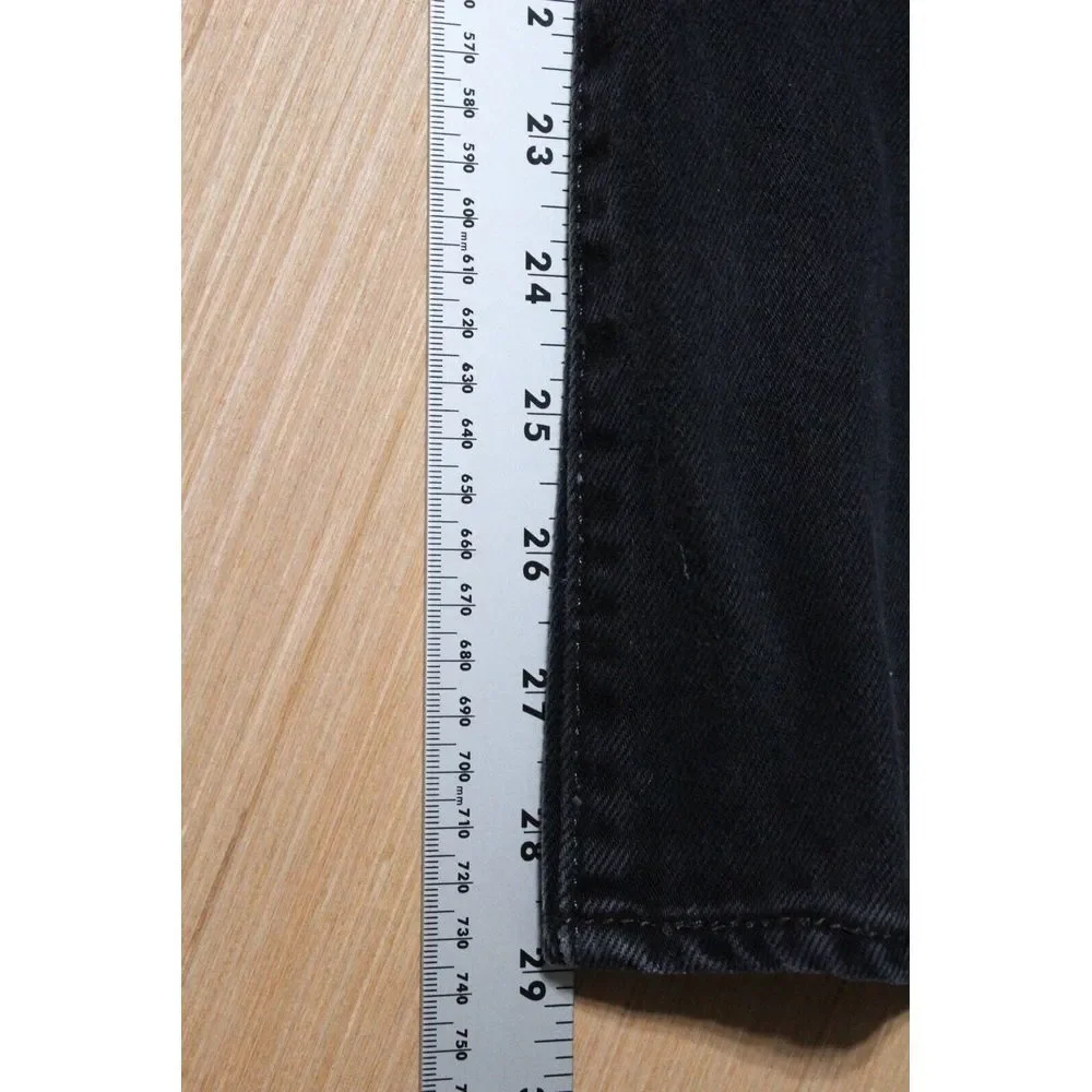 Levi's Jeans Mens 40x30 Black Denim 501 Orginal‎ Fit Stretch American Cowboy